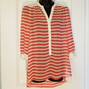 LC Lauren Conrad Sheer Striped Blouse